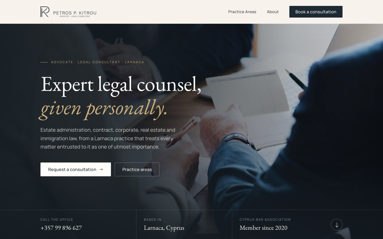 Kitrou Law on desktop